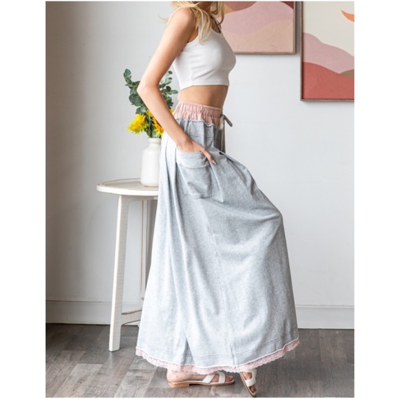 Oli & Hali Color Block High Waisted Pockets Wide leg Pants - Picture 8 of 8